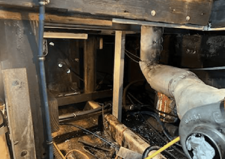 Safety alert Fuel hose chafing can cause catastrophic fires
