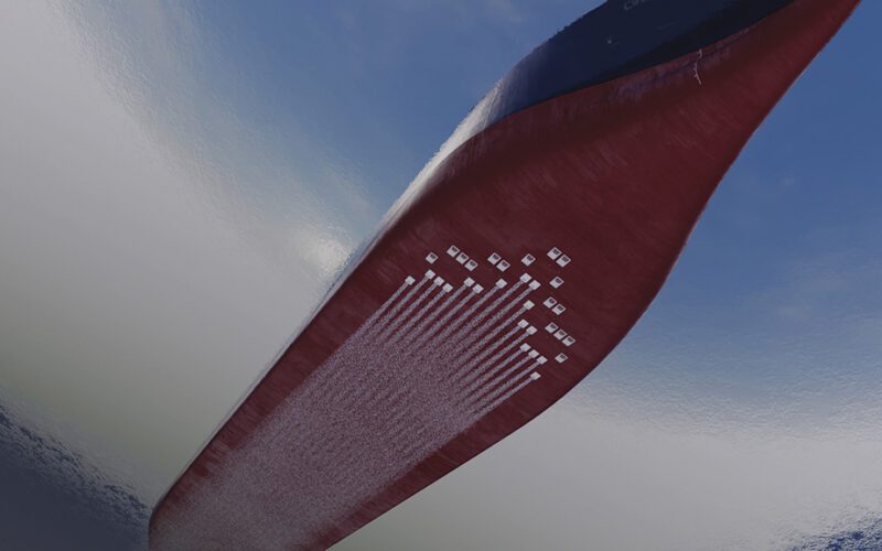 A rendering of Armada Technologies’ air lubrication system.