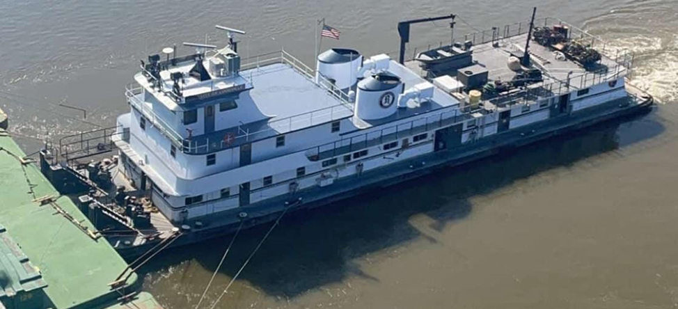 Towboat grounded when pilot left helm for bladder break