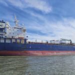 Hafnia Amessi underway after contact with Pier B.