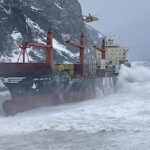 The 679-foot containership MSC Baltic III ran aground on a remote section of Newfoundland and Labrador’s west coast in February.
