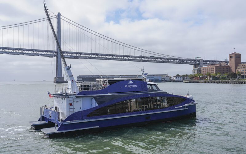 Sea Change served a 2.7-nautical-mile route from the downtown San Francisco Ferry Terminal to the Pier 41 Marine Terminal. It operated at an average of about 8 knots, which fell below the target speed of 11 knots.