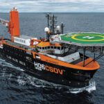 HOS Rocinante following its conversion at Eastern Shipbuilding Group, representing one of three distinct vessel projects highlighting the yard’s work across offshore wind, tug and ferry sectors.
