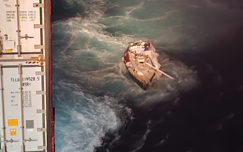 The containership Polar Mexico rescued the sole occupant of the disabled sailboat Spiritus on Feb. 22 following a coordinated response involving a cruise ship, Coast Guard aircraft and rescue vessels offshore of Cape Canaveral.