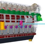 Location of the oil mist detector on Heemskerkgracht’s engine.