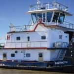 The new towboat Sawtooth is the fourth vessel delivered in Hines Furlong Line’s 11-boat standardized newbuild program. Built by Eymard Marine Construction & Repair in Harvey, La., it is powered by Mitsubishi S6R2 Tier 3 engines supplied by Laborde Products, continuing the company’s push toward consistent platforms across its inland fleet.