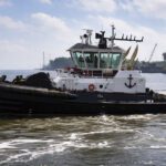 The final tug in a six-vessel RApport 2800 series, the LNG terminal escort tug Jill was built by Master Boat Builders for Gulf LNG Tugs, a multicompany partnership serving facilities along the U.S. Gulf Coast. Jill has more than 85 metric tons of bollard pull and ABS FFV1 firefighting capability.