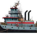 A rendering of the 96.4-foot, 4,800-horsepower towing vessel Mackenzie Rose.