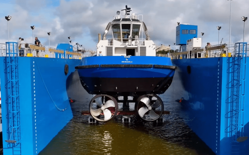 Master Boat launches second tug in series for Maritime Partners