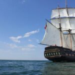 Oliver Hazard Perry, the largest civilian sail training vessel in the United States, serves as a sailing school ship operated by Maritime RI. Students, future mariners and other trainees participate as crew during offshore educational voyages aboard the 128-foot, three-masted square rigger.
