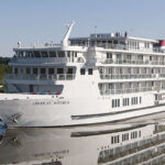 American Cruise Lines’ 249-foot coastal cruise ship American Maverick is one of two new vessels the company introduced this year as it continues an ambitious newbuilding program with Chesapeake Shipbuilding. Designed to carry 130 guests, Maverick is the latest vessel in ACL’s growing Patriot class.
