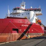 Acadia is a 461-by-112-by-35-foot DP2 subsea rock installation vessel built by Hanwha Philly Shipyard for Great Lakes Dredge & Dock Company.