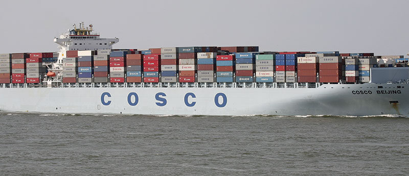 The COSCO Beijing was one of two foreign-flagged containerships implicated in a 2021 oil spill off Huntington Beach, Calif. Jones Act requirements protect the U.S. maritime industry while keeping domestic trade aboard vessels subject to American safety and environmental standards.