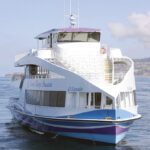 El Escudo is a new 108-by-32.5-foot, 500-passenger vessel built by All American Marine for Harbor Breeze Cruises and designed by Teknicraft Design. Stadium-style seating on El Escudo’s bow gives passengers an unobstructed view during harbor tours and whale-watching excursions.