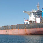 The 958-foot bulk carrier Golden Zhejiang. Its free-fall lifeboat inadvertently released during a routine safety check in British Columbia in September 2023, seriously injuring a second engineer.